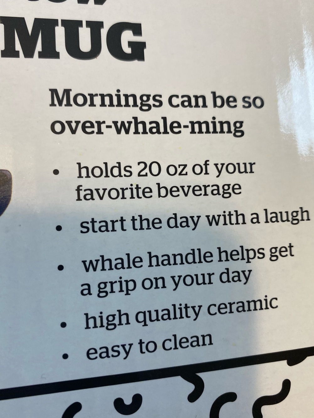 Big Mouth Inc Mornings Blow Whale Coffee Mug New In Box - Picture 3 of 5